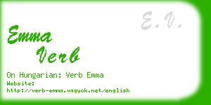 emma verb business card